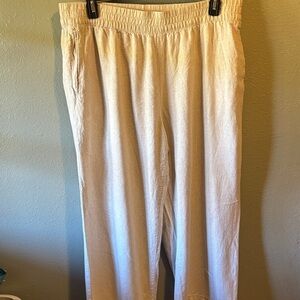 Old Navy Cream Wide Leg Pants